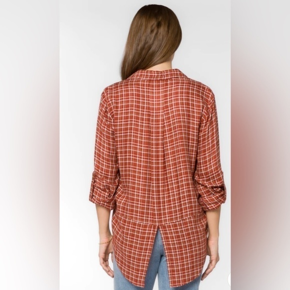 Velvet heart Plaid shirt 1X - Picture 4 of 9